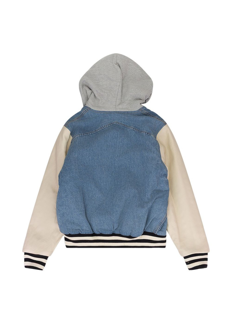 Rhude hooded appliqué varsity jacket outlook