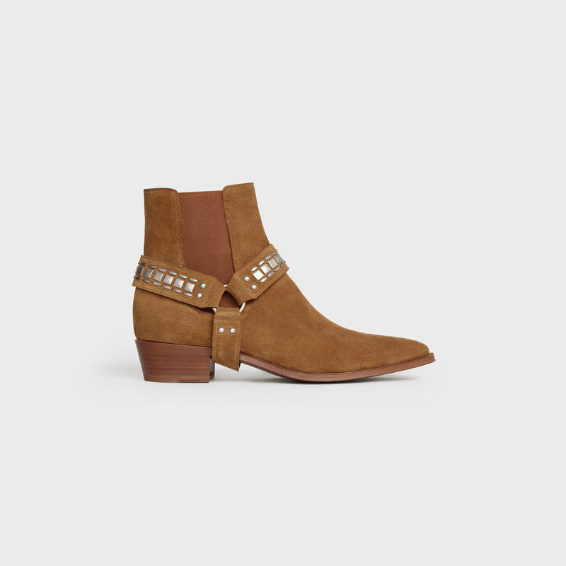 CELINE CAMARGUE BIKER CHELSEA BOOT IN SUEDE CALFSKIN 1