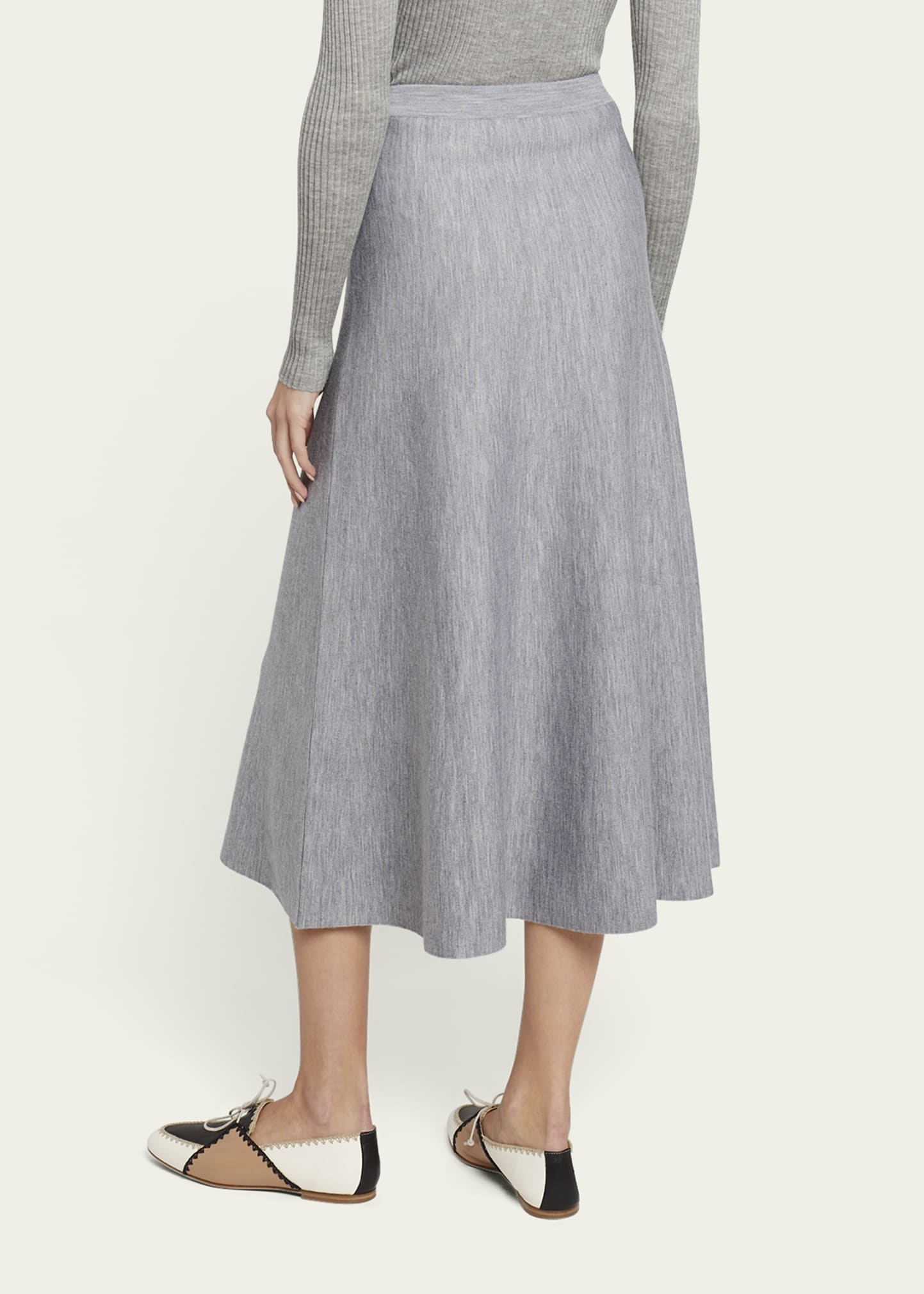 Freddie Midi Wool-Cashmere Skirt - 3