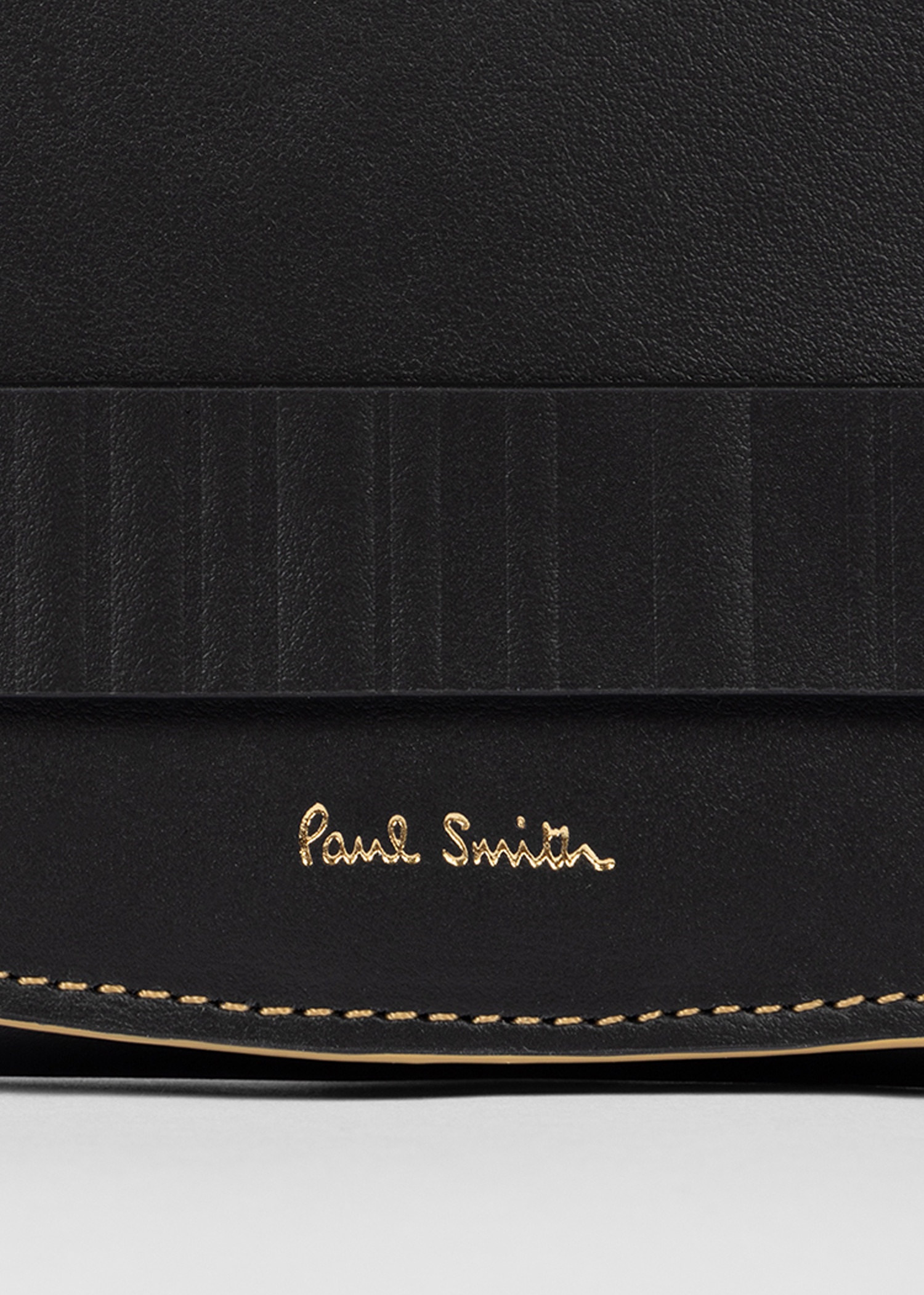 Women's Shadow Stripe Leather Tri-Fold Purse - 4