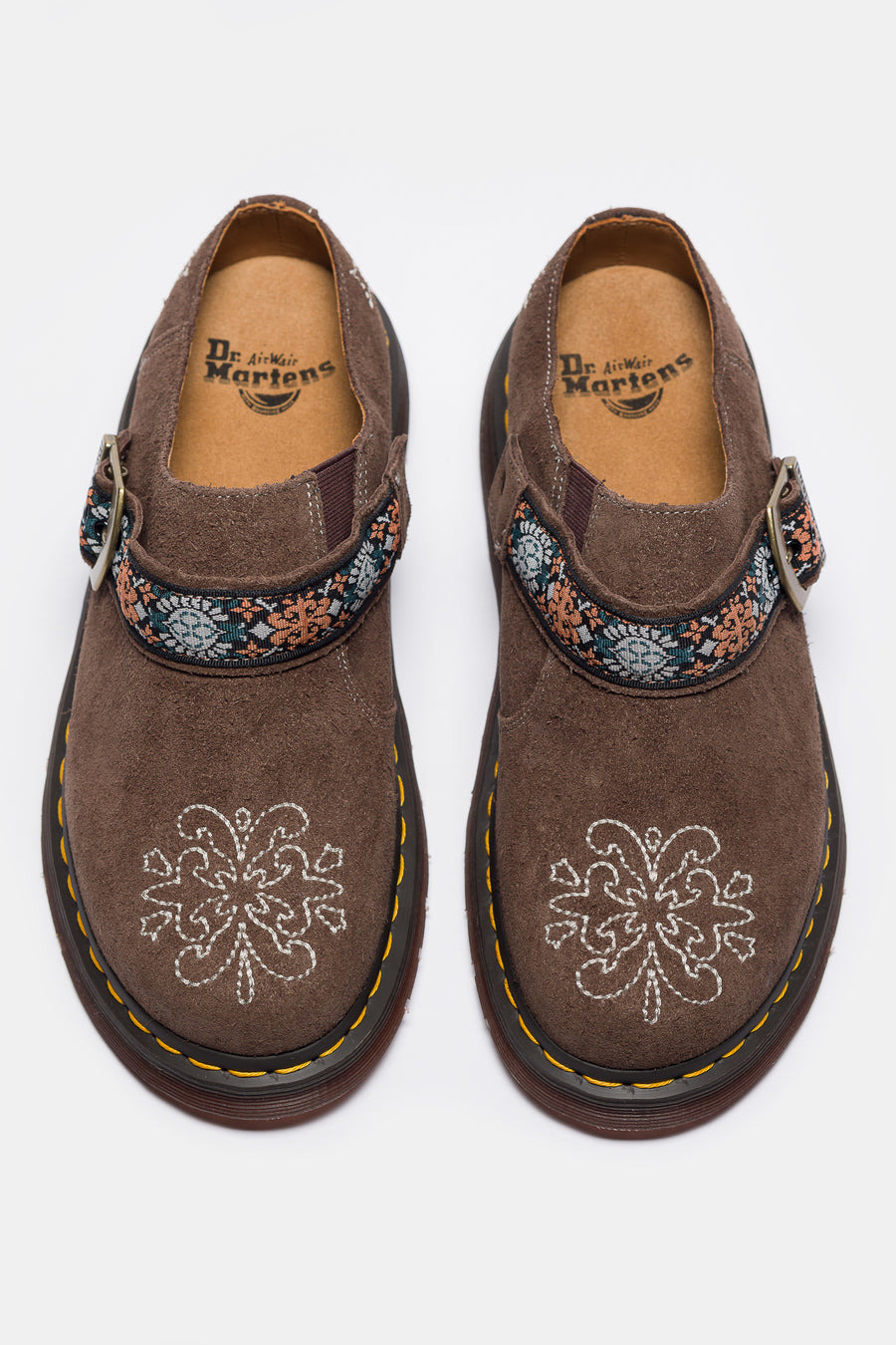 Isham Suede Jacquard Mule in Brown - 4