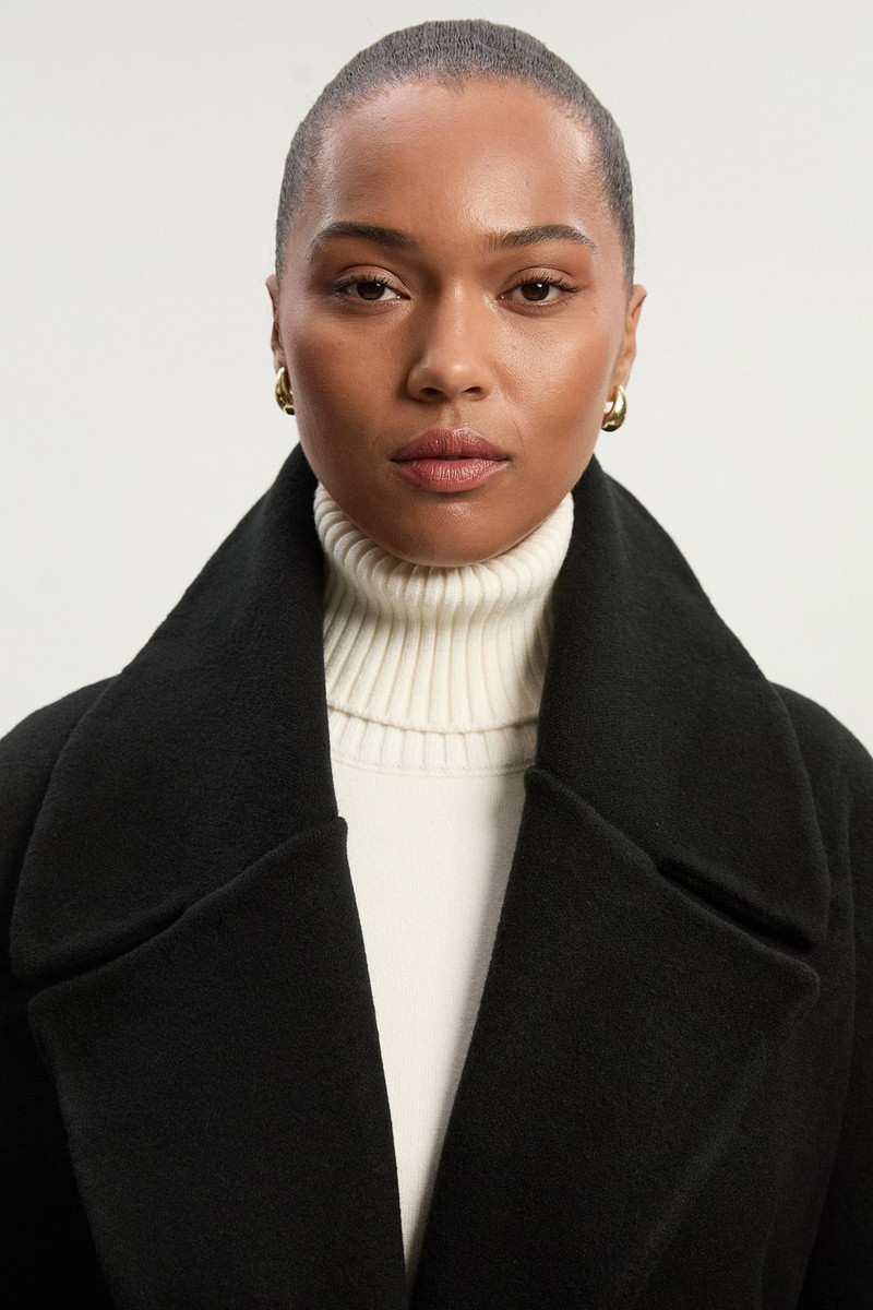 Plus Size Compact Wool Blend Oversized Knit Coatigan 3