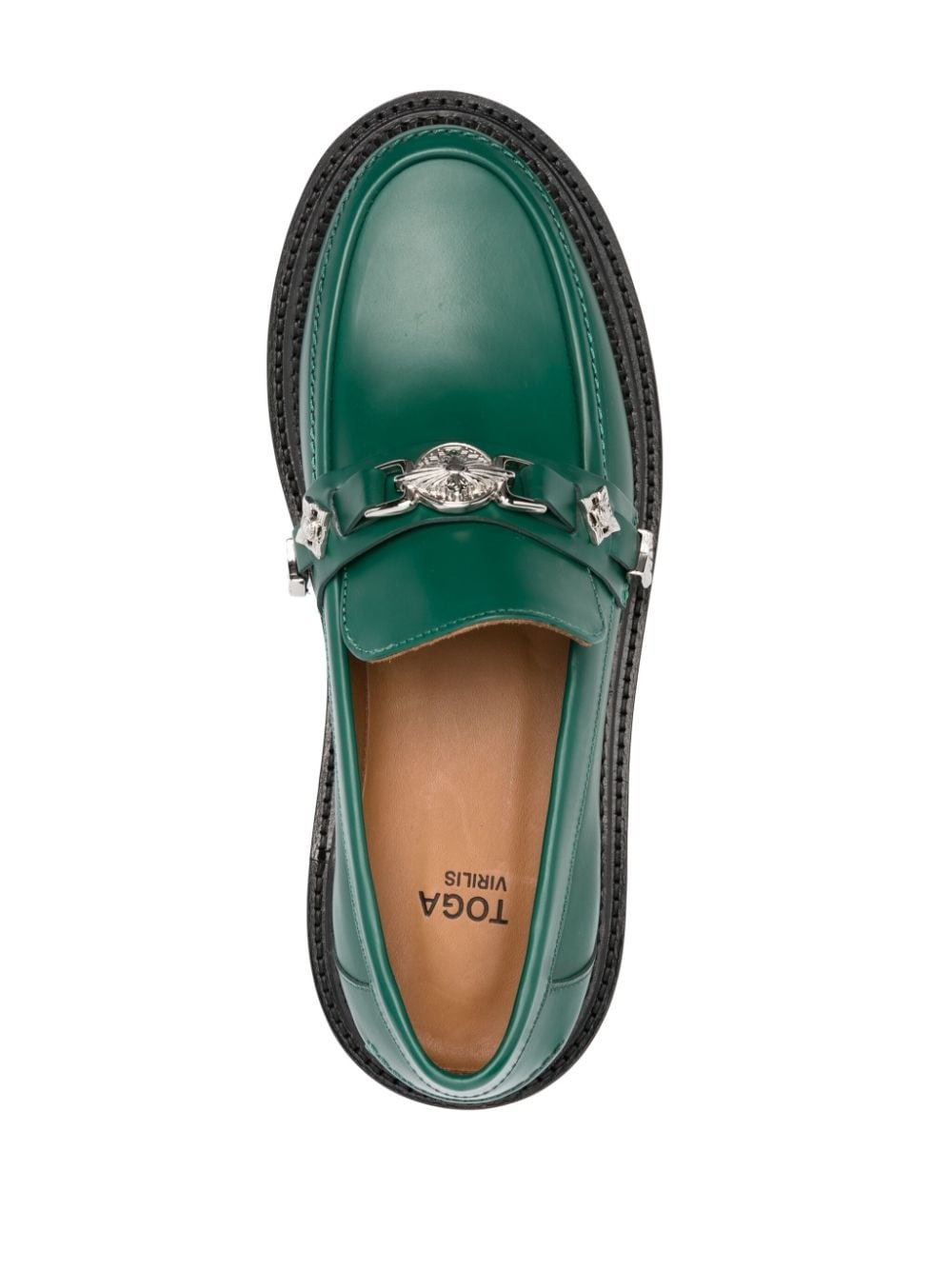 chunky leather loafers - 4