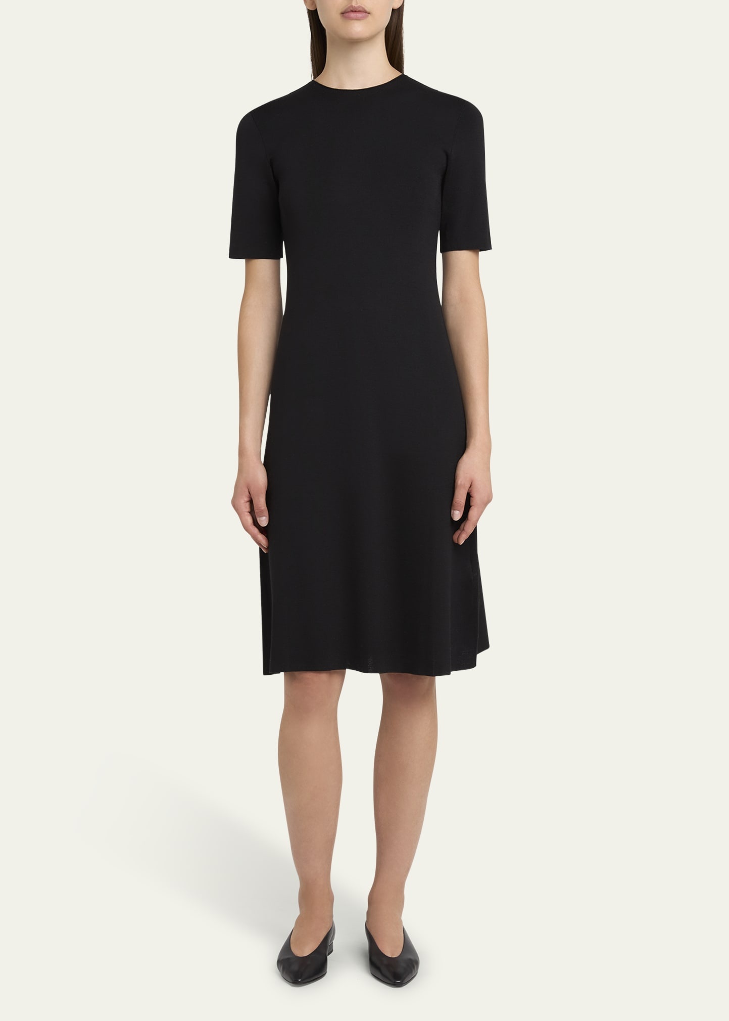 Lyskamm Short-Sleeve Silk Dress - 2
