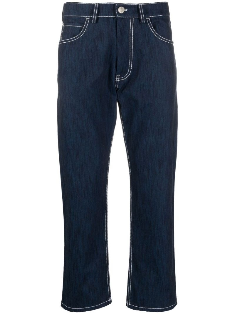 mid-rise straight-leg jeans - 1