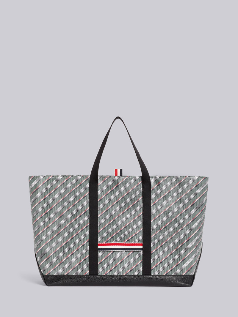 Medium Grey Monogram Coated Canvas Medium Tool Tote With Webbing Handles 4