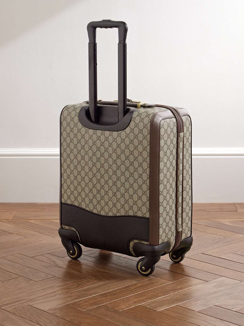 GUCCI Savoy Leather-Trimmed Printed Coated-Canvas Suitcase outlook