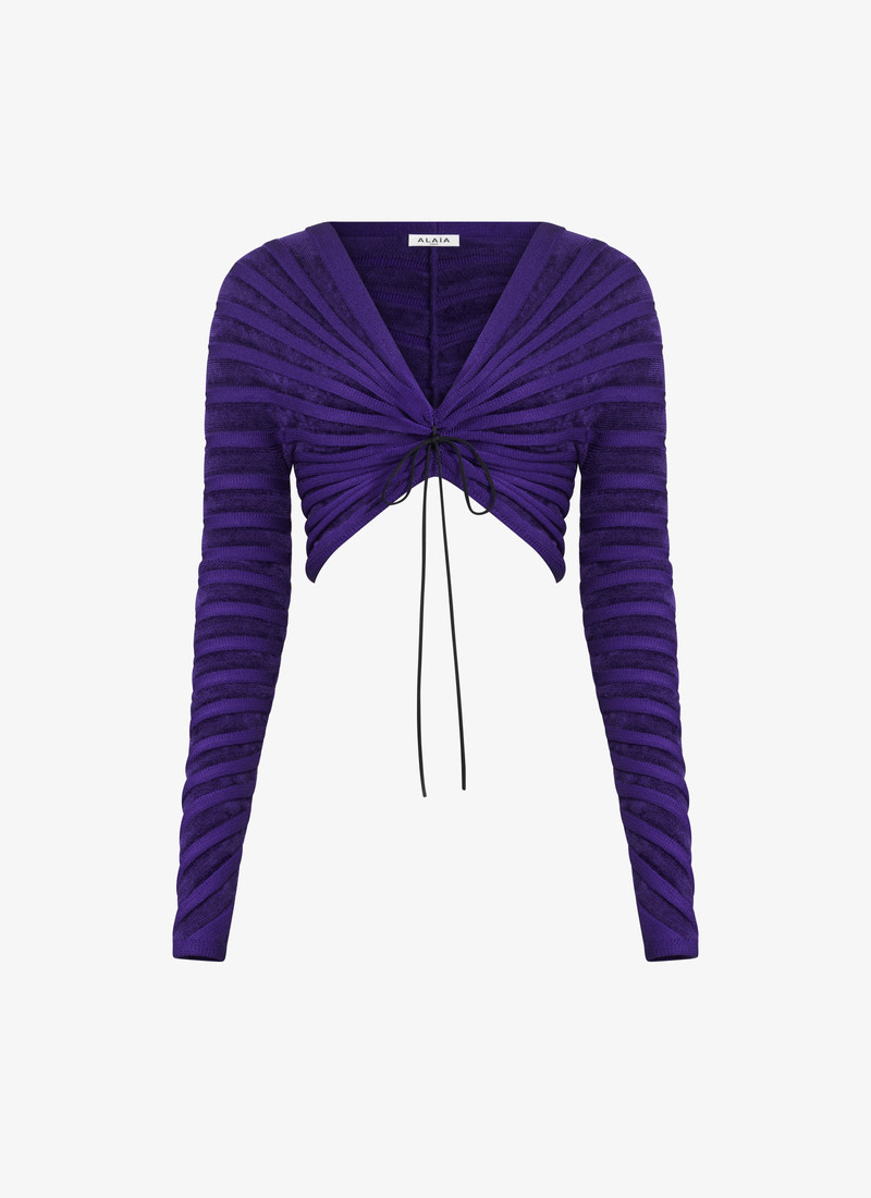 OFF-SHOULDER VELVET TOP - 1
