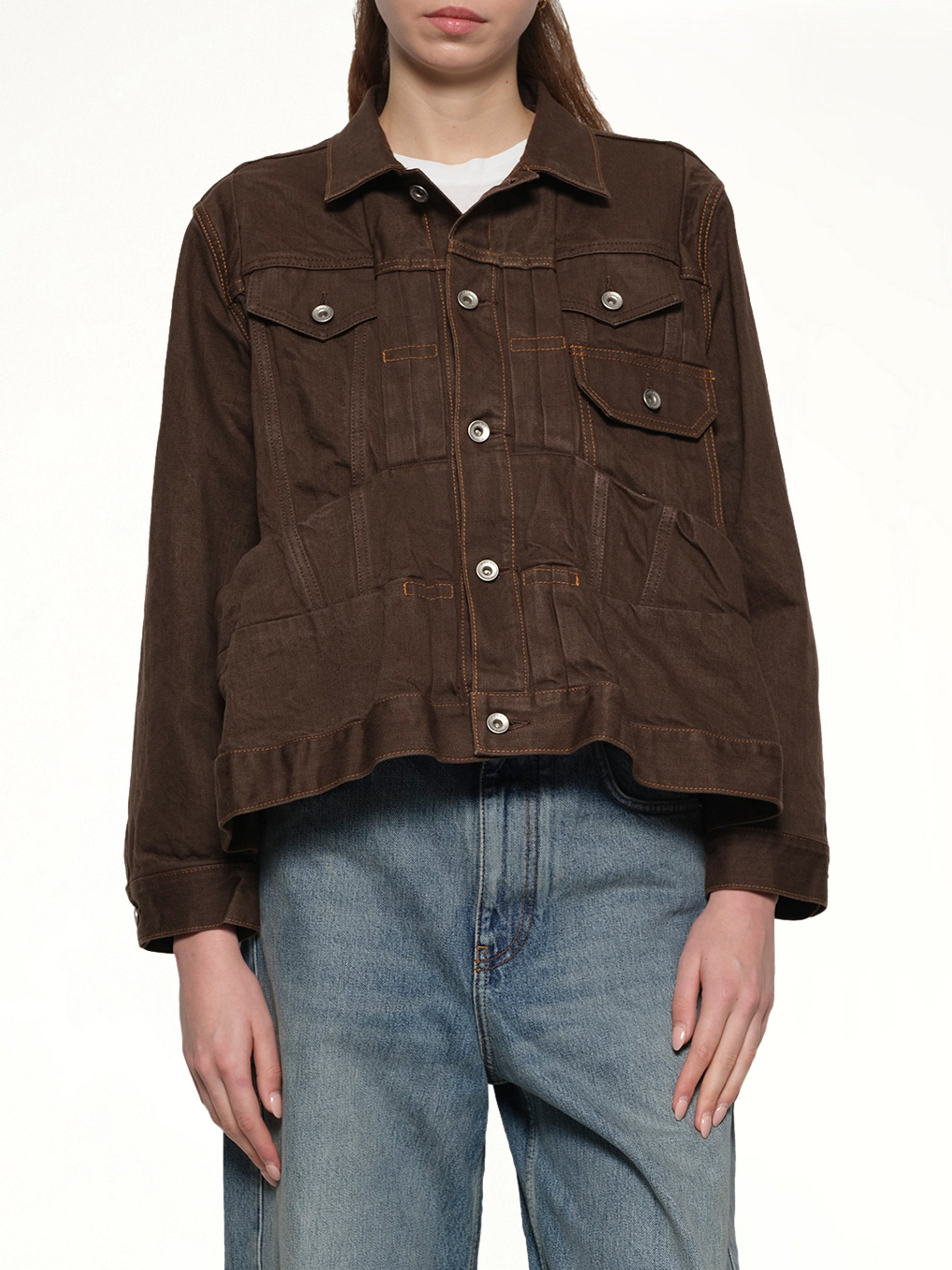 Denim Jacket in Brown - 6