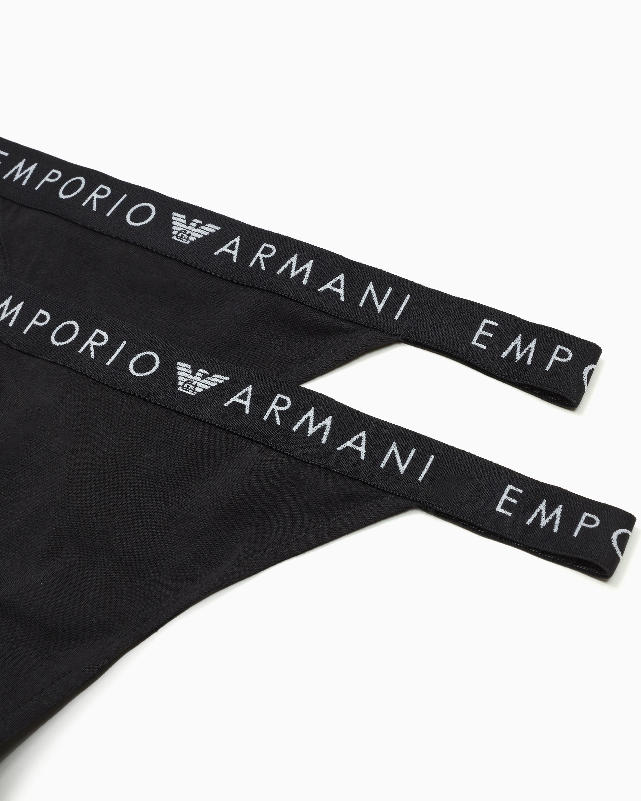 Two-pack of ASV Iconic organic-cotton thongs with logo waistband - 4