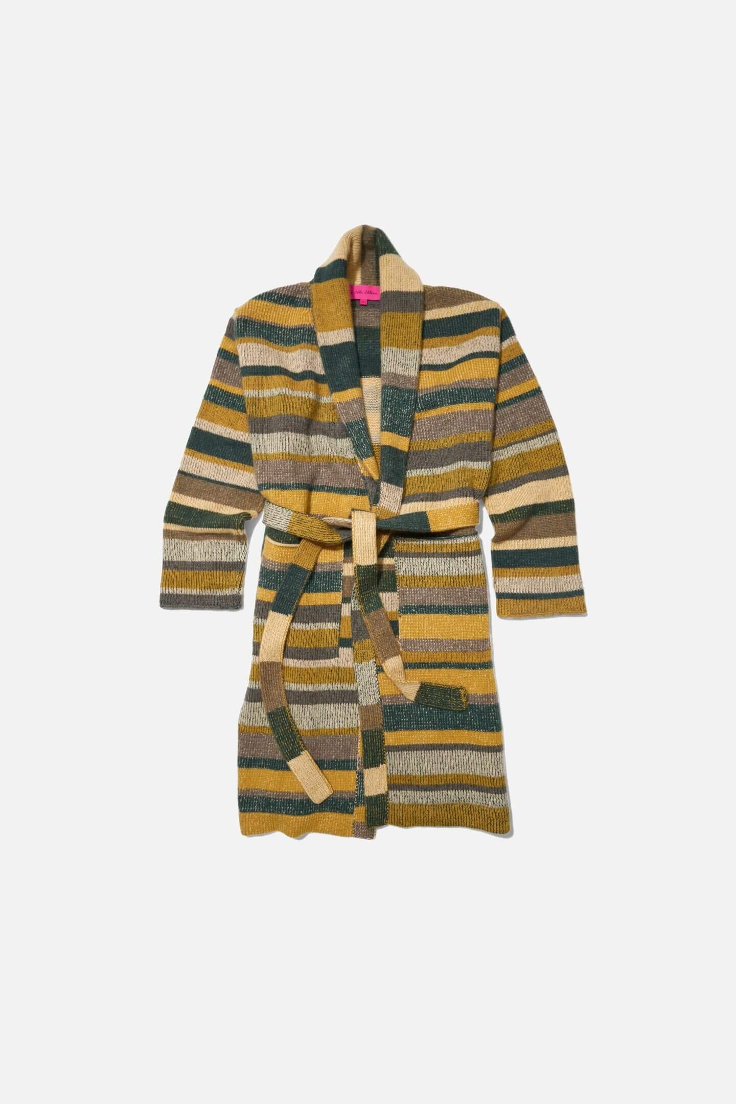 The Elder Statesman Oasis Rib Robe in Multicolor