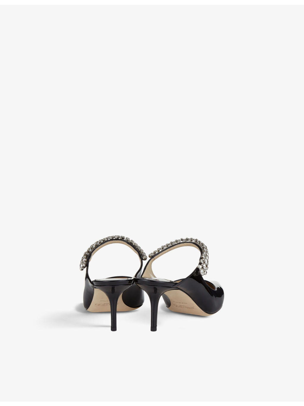 Bing 65 crystal-embellished patent-leather heeled mules - 5