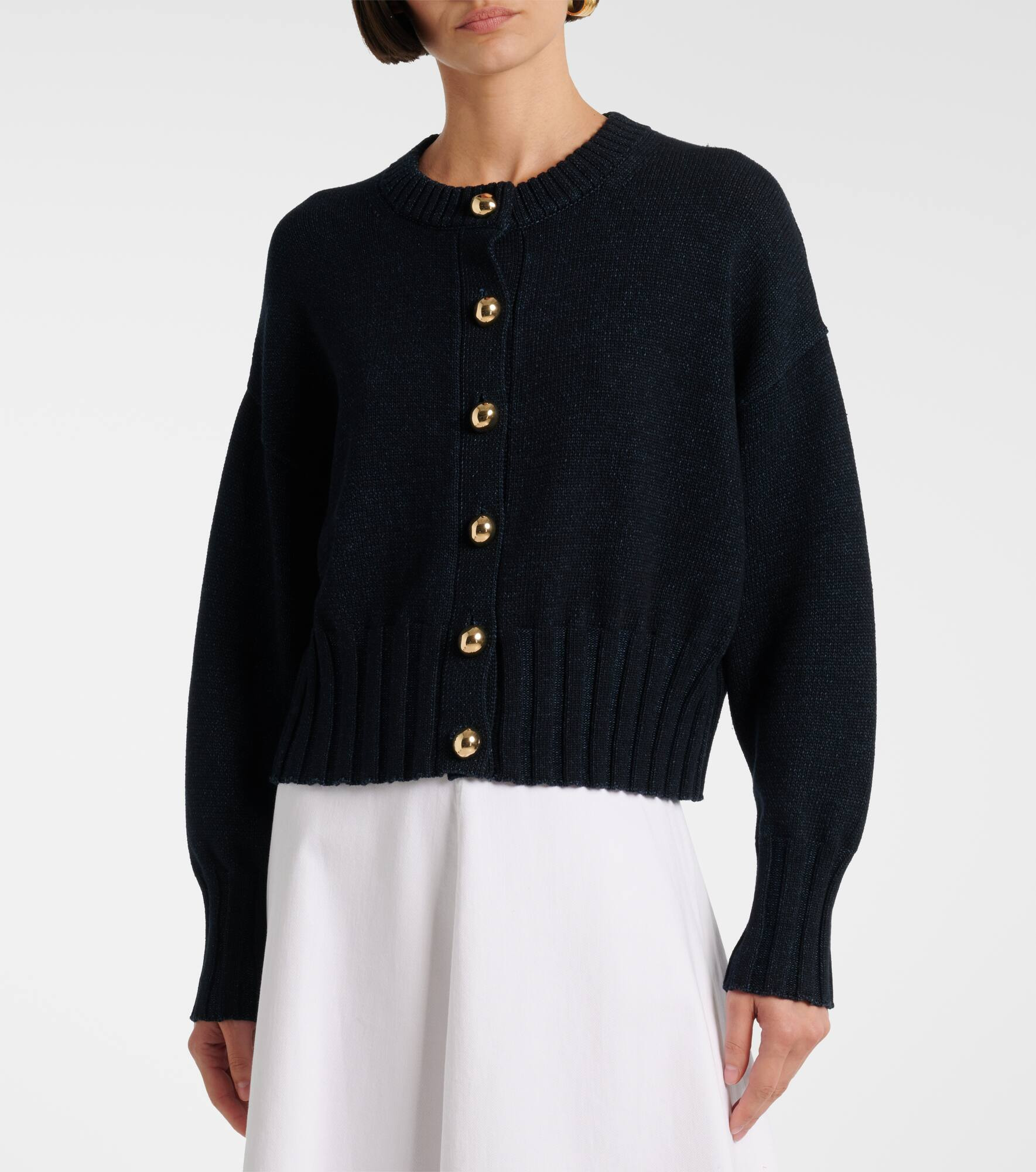 Liam cotton and silk-blend cardigan - 5