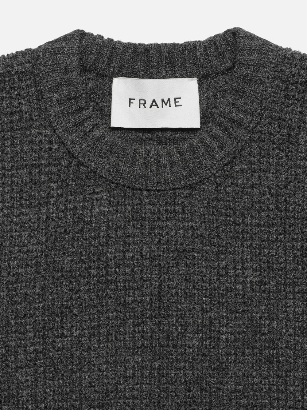 Wool Crewneck Sweater in Charcoal - 2