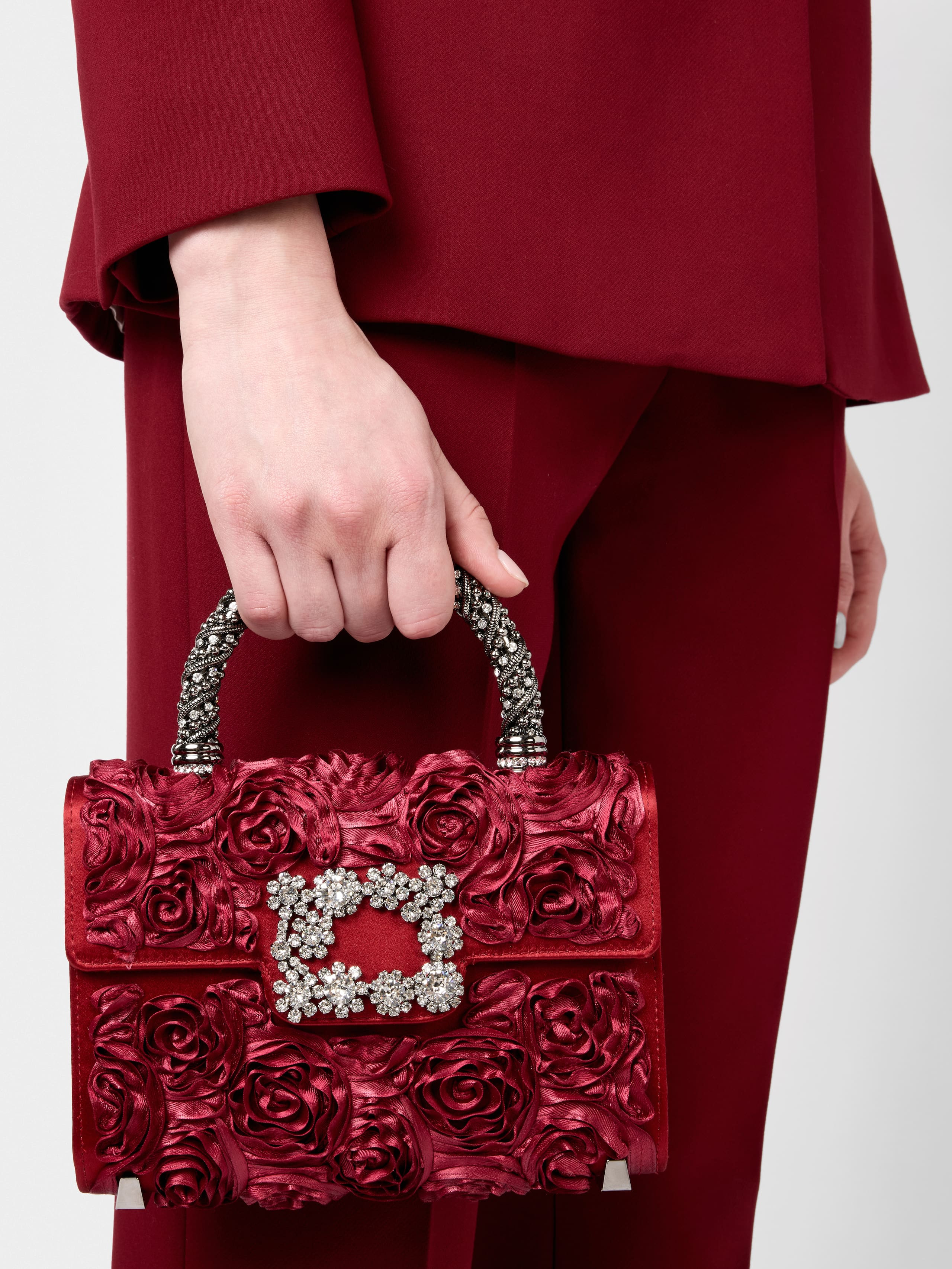 Jewel Efflorescence Mini Bag in satin - 8