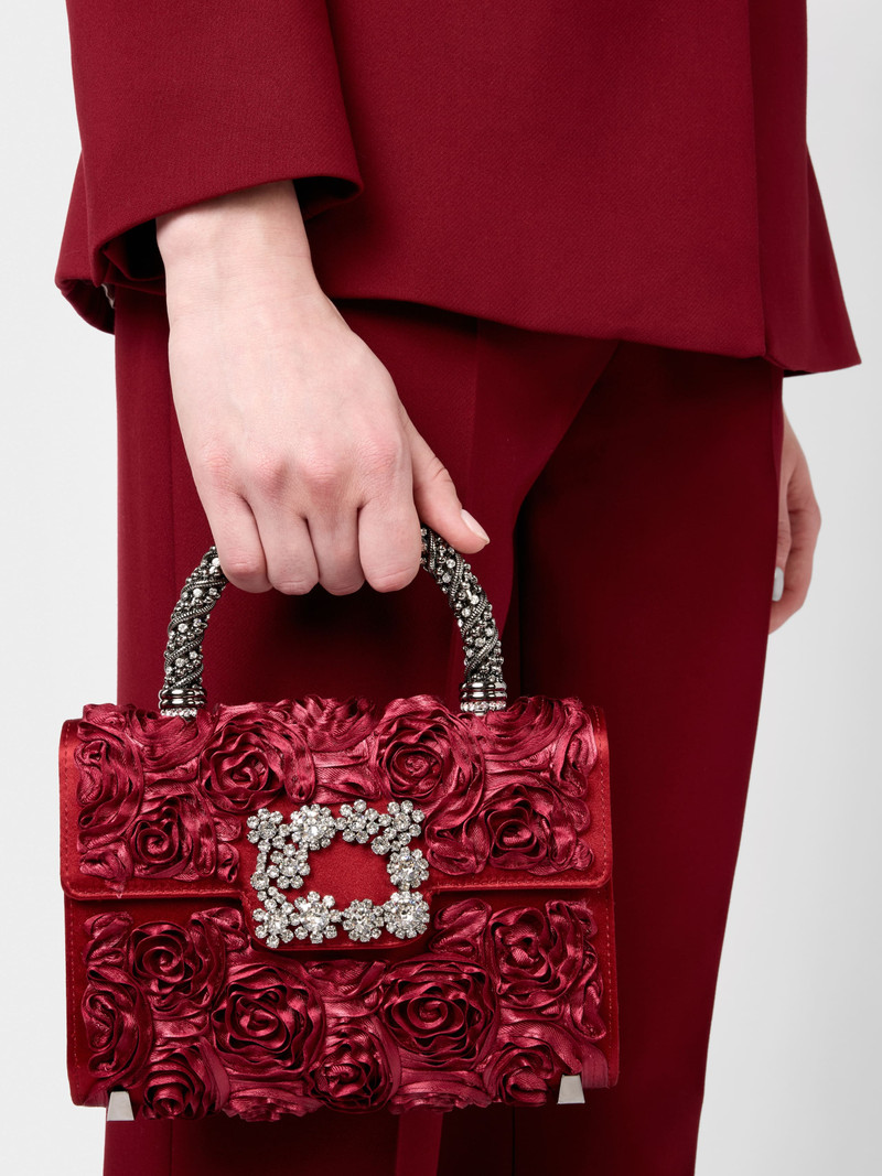 Jewel Efflorescence Mini Bag in satin 8