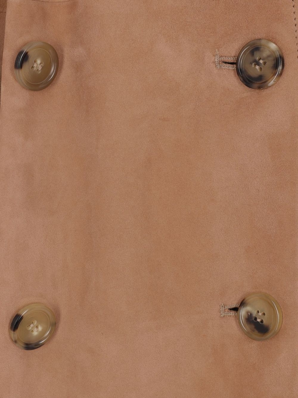 chain-detailed suede trench coat - 3