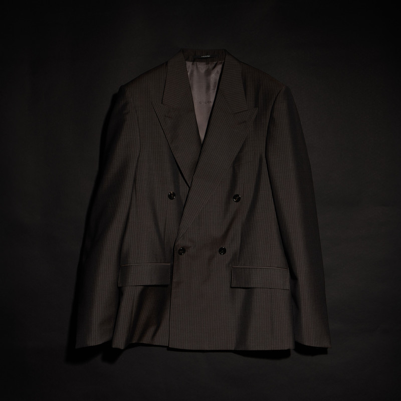 Pinstripe wool mohair jacket - 1