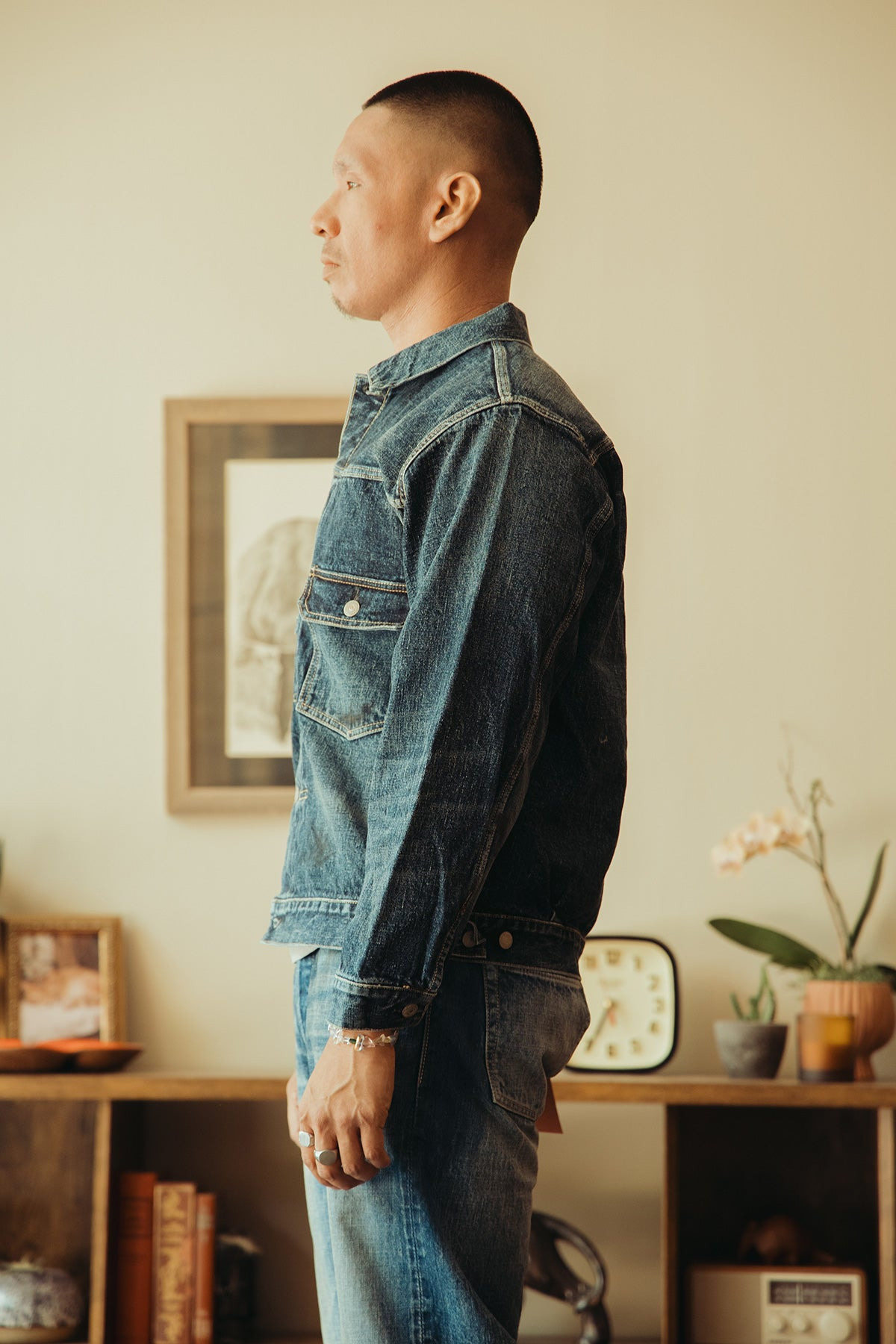 2050-2102 - "Fear of The Dark" Type 2 Denim Jacket - Indigo Blue - 3