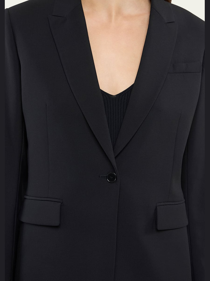 Another Tomorrow Single Button Blazer Jacket outlook