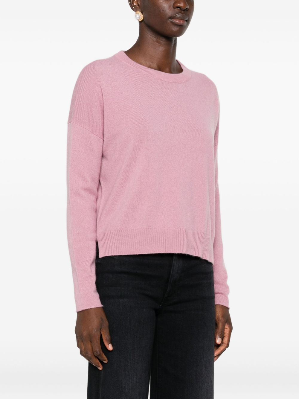 round-neck cashmere sweater - 3