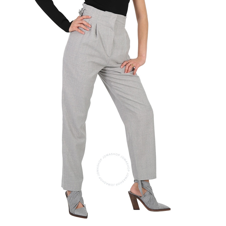 Burberry Cut-out Detail Wool Tailored Trousers - 4