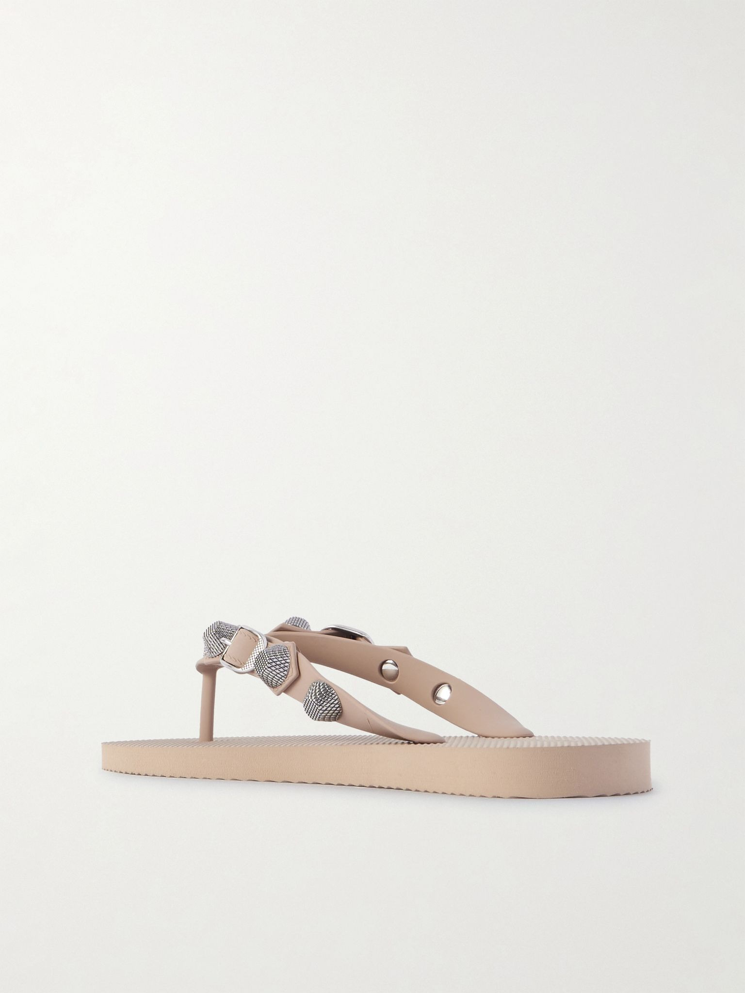 Cagole embellished rubber flip flops Beige - 3