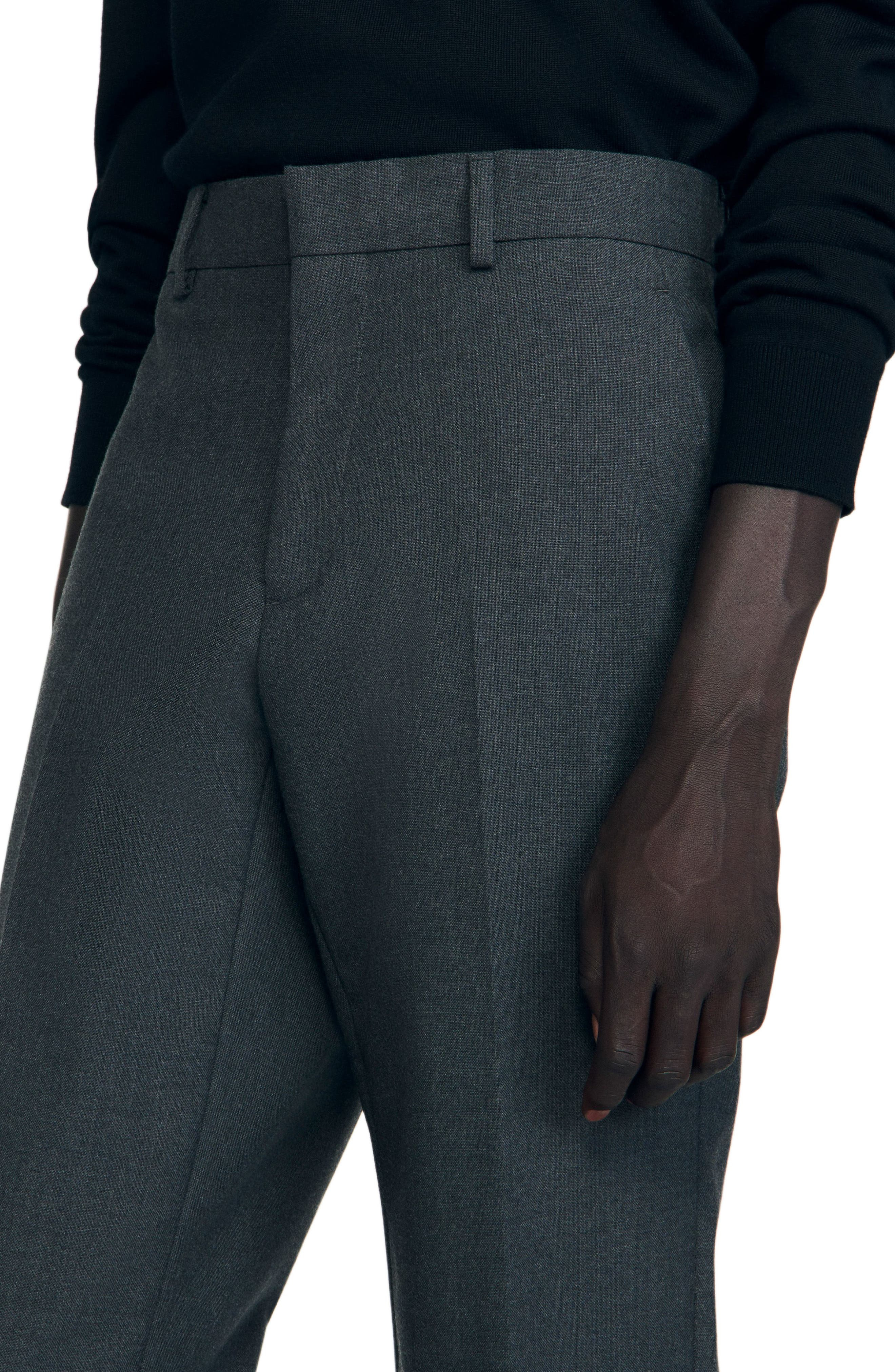 SANDRO Wool suit trousers in Heather Charcoal at Nordstrom - 5