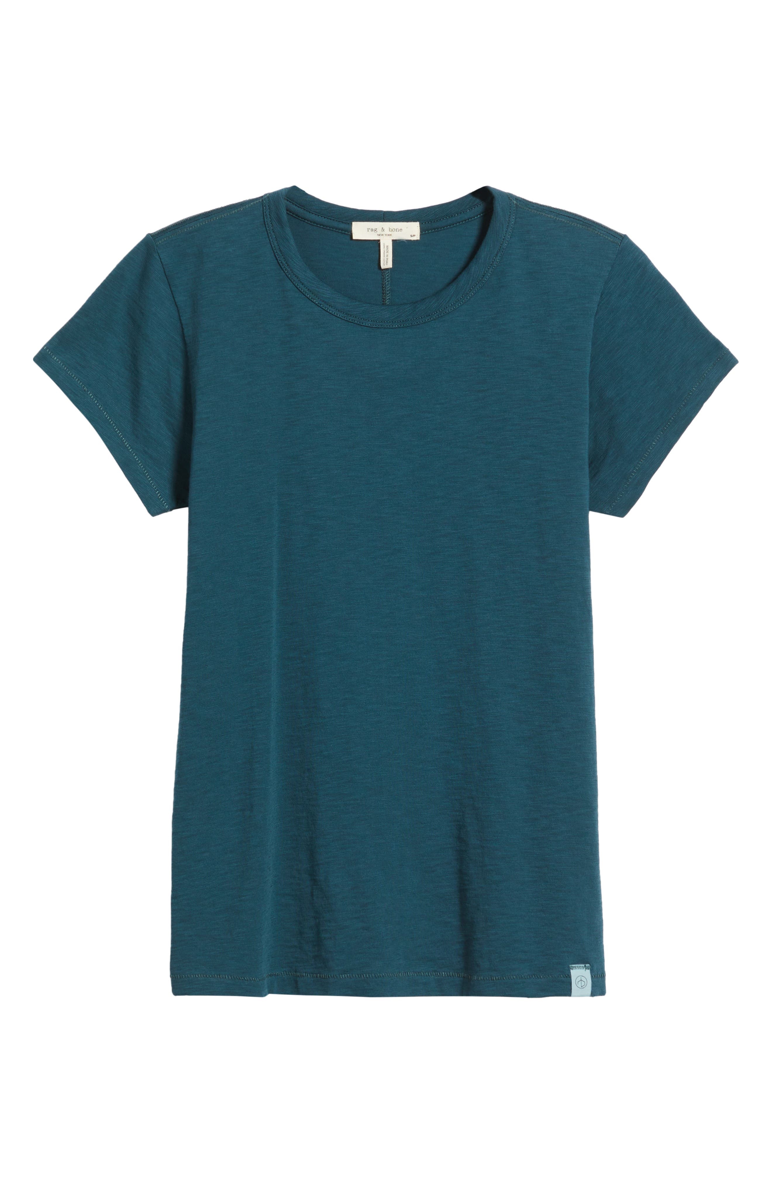 rag & bone The Slub Organic Pima Cotton T-Shirt in Dark Teal at Nordstrom - 5