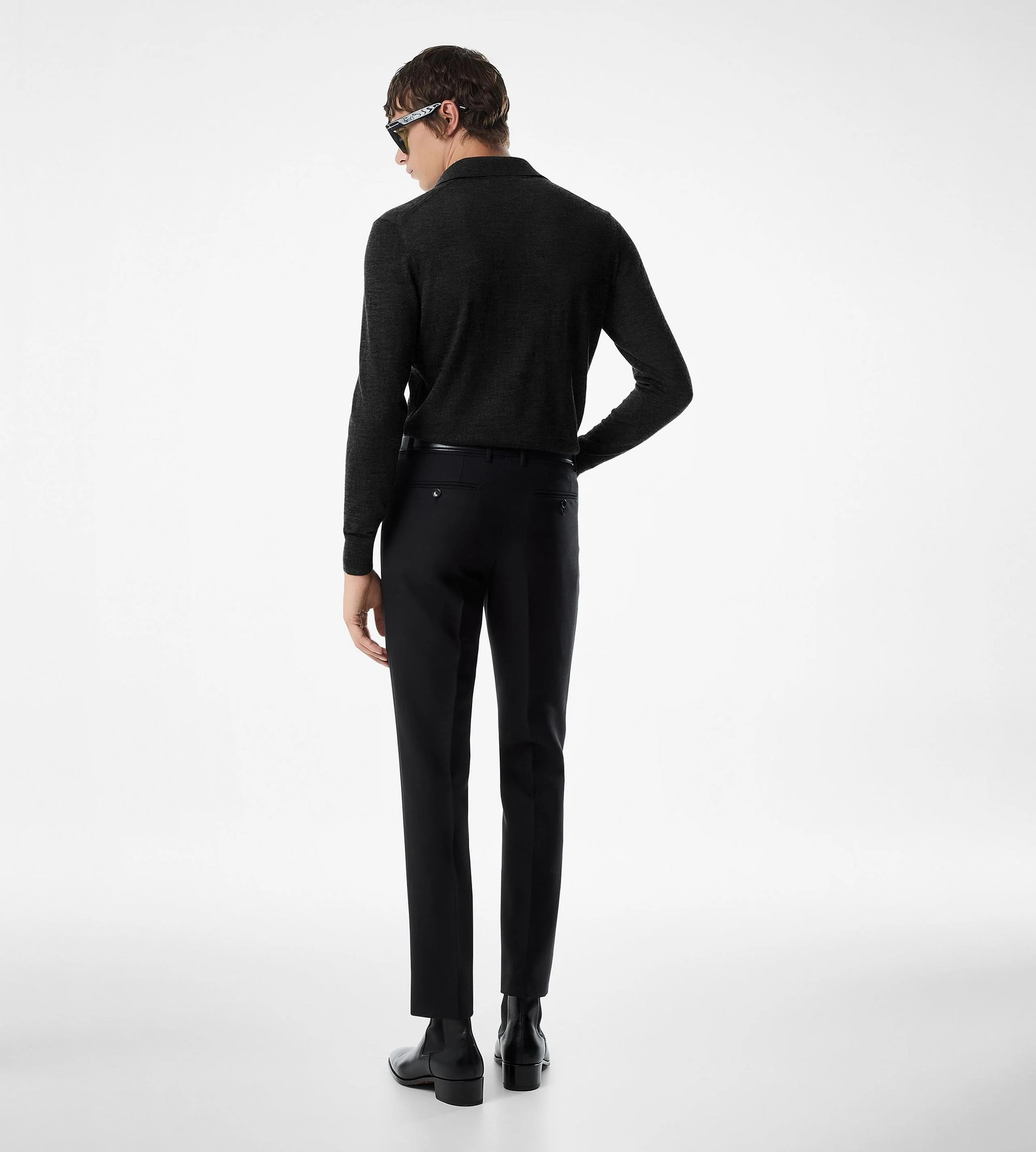 FINE GAUGE PURE WOOL POLO - 1