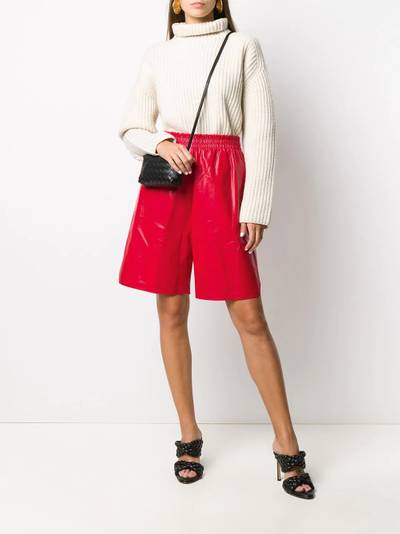 Bottega Veneta leather knee-length shorts outlook