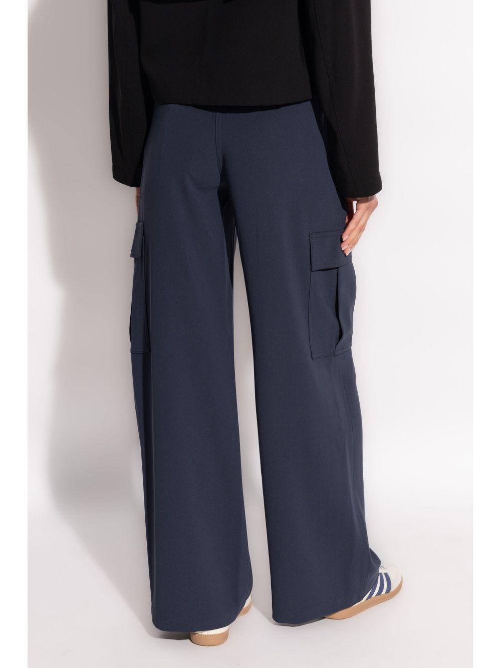 wide-leg cargo trousers - 4