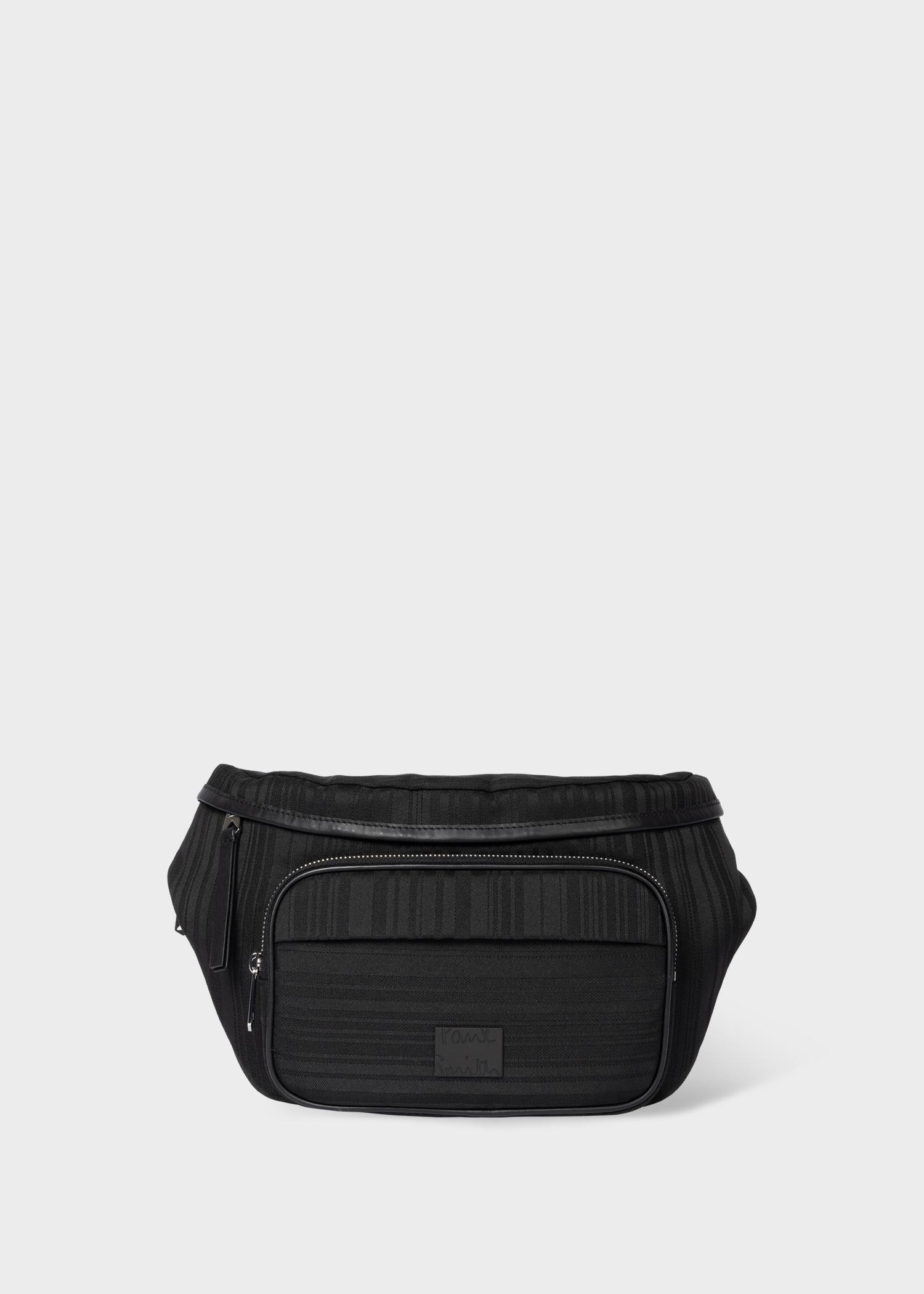 Black Shadow Stripe Bum Bag - 1