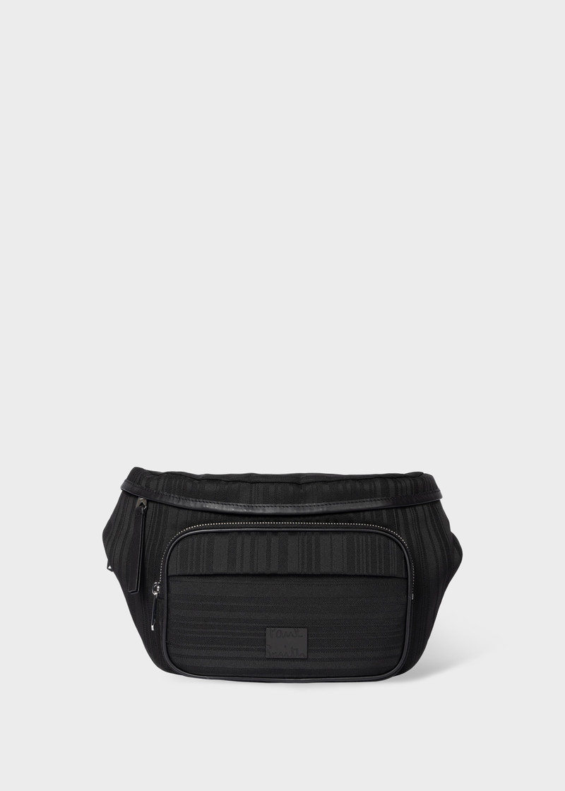 Black Shadow Stripe Bum Bag 1