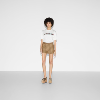 GUCCI Gucci print cotton jersey T-shirt outlook