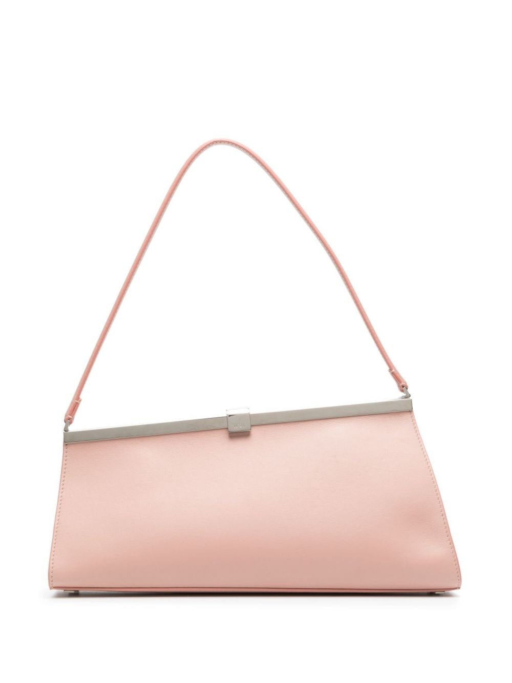 asymmetric-design leather shoulder bag - 1