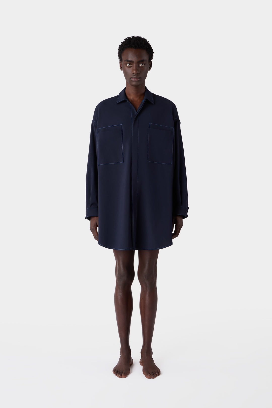 MEGA OVER SHIRT / dark blue - 3