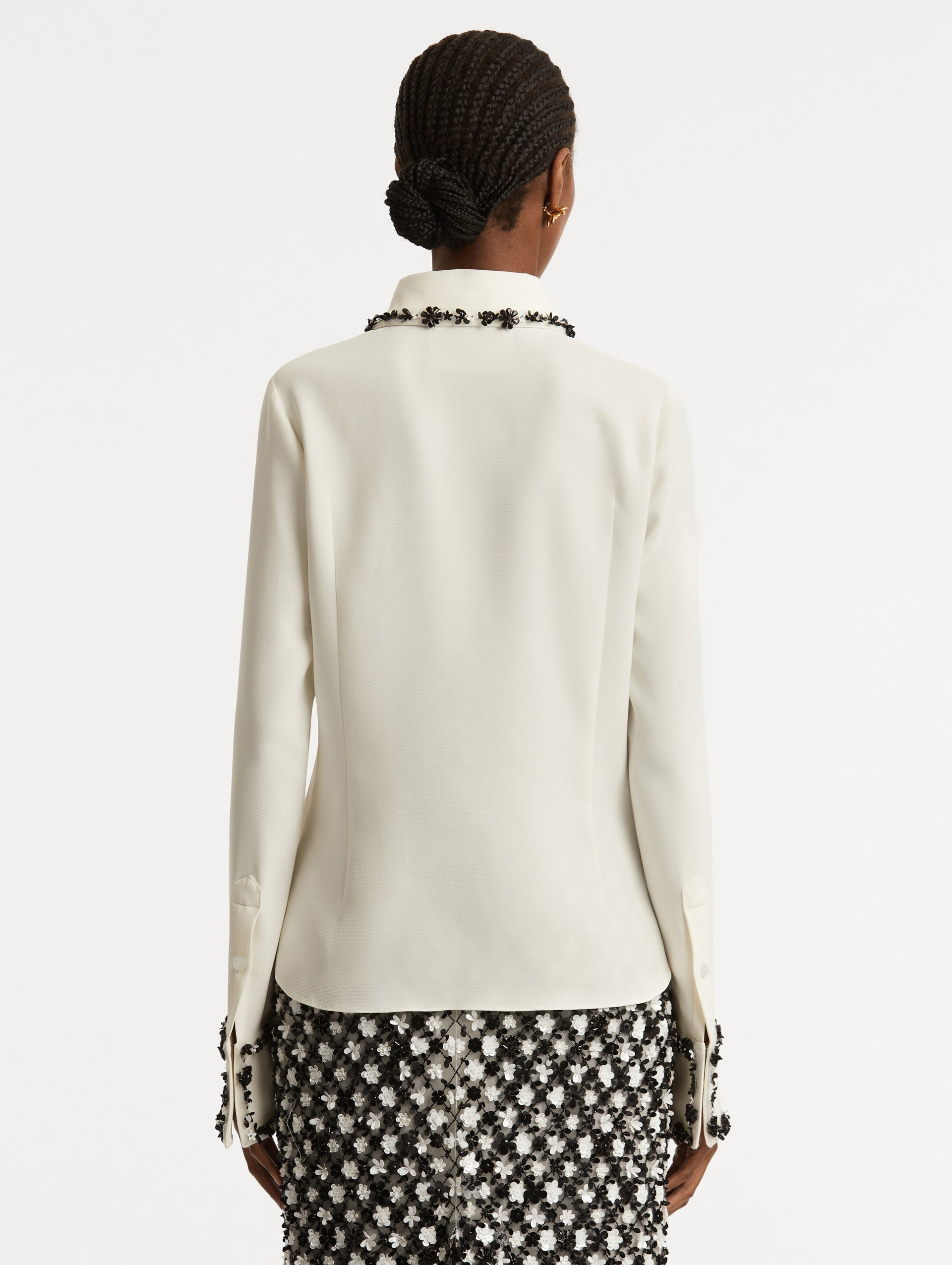 SEQUIN FLORET EMBROIDERED BLOUSE - 4