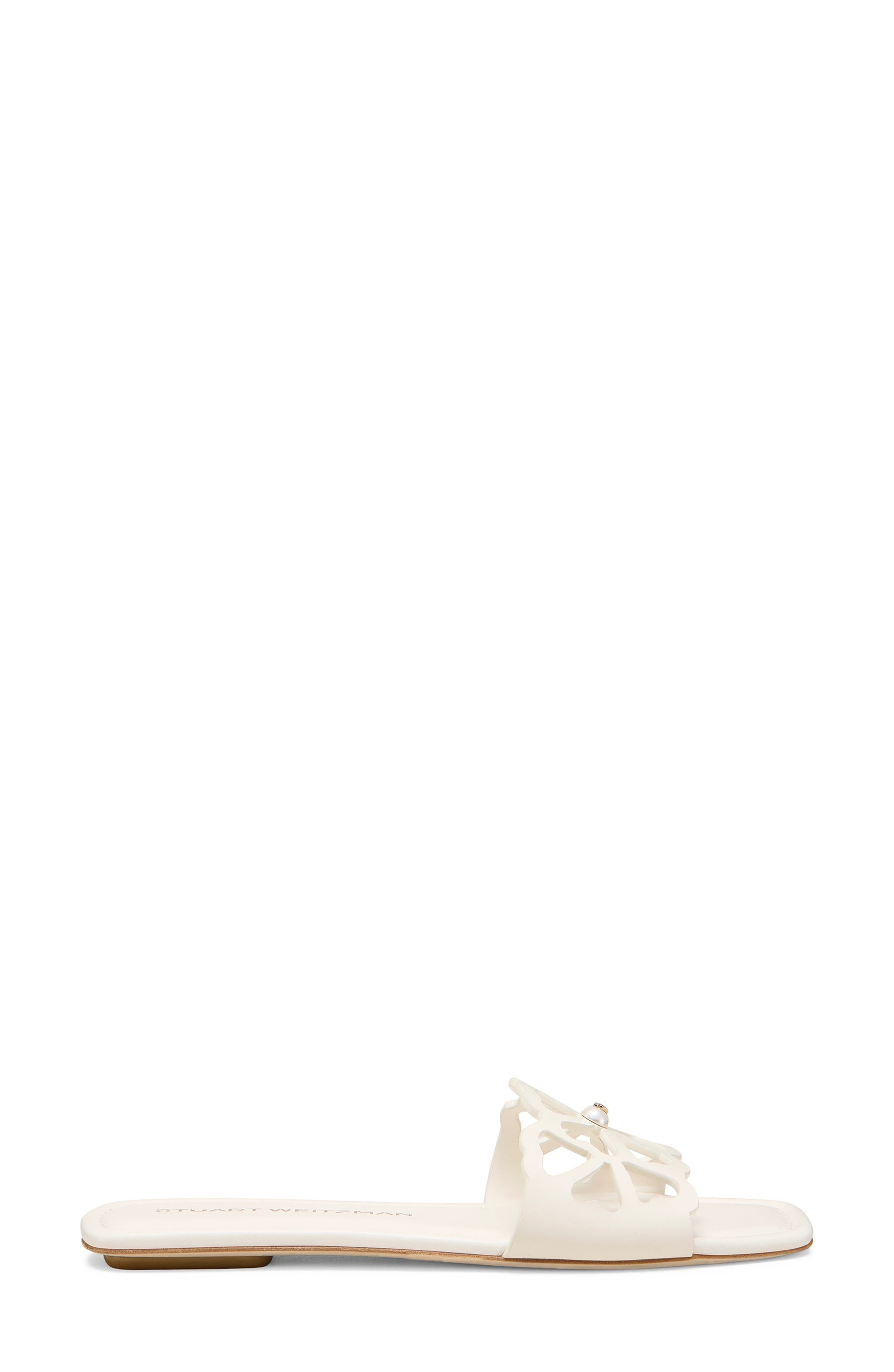 Stuart Weitzman Jasmine Cutout Slide Sandal in Cream at Nordstrom - 3