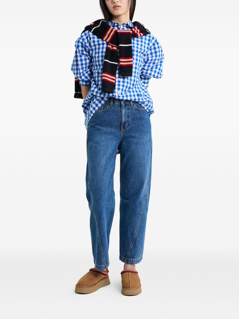 ADER error gingham-pattern buttoned shirt outlook