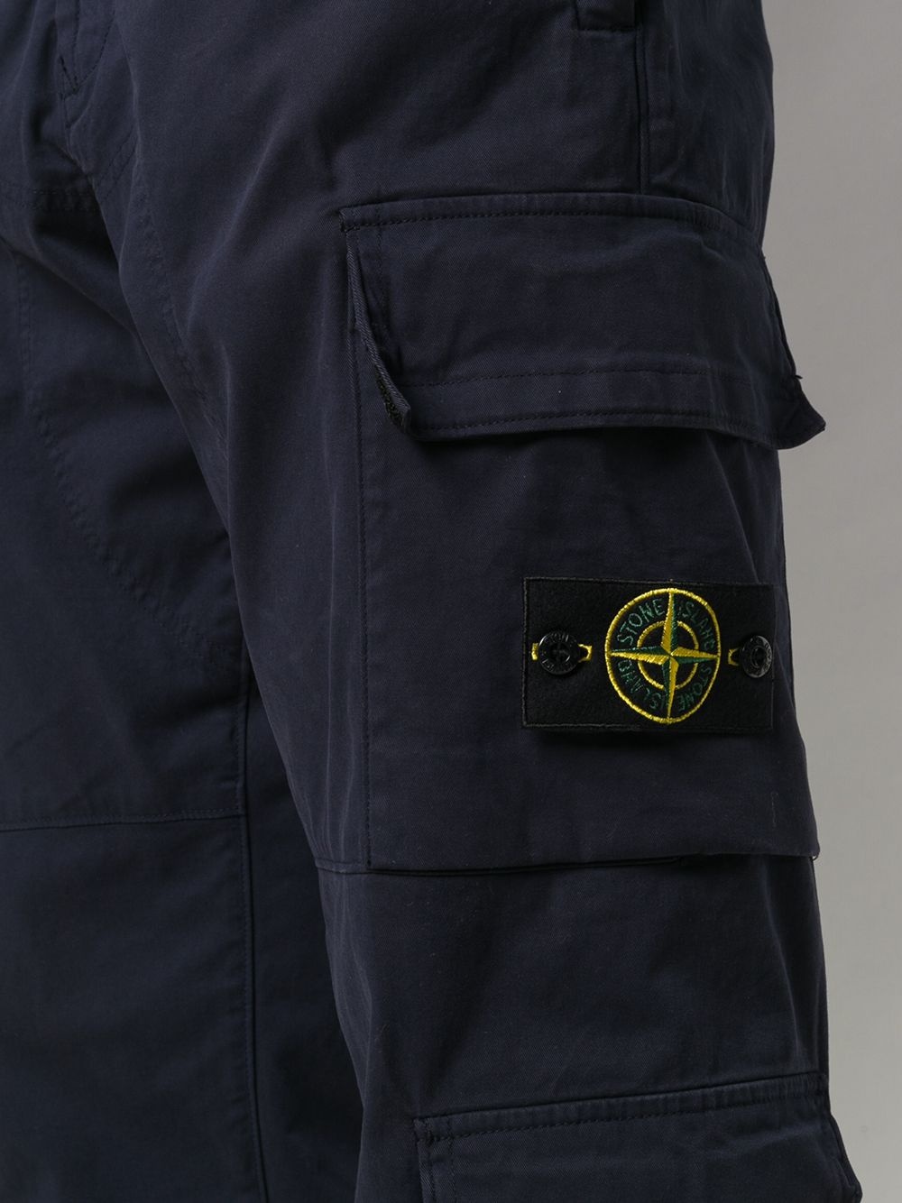 logo patch cargo trousers - 5