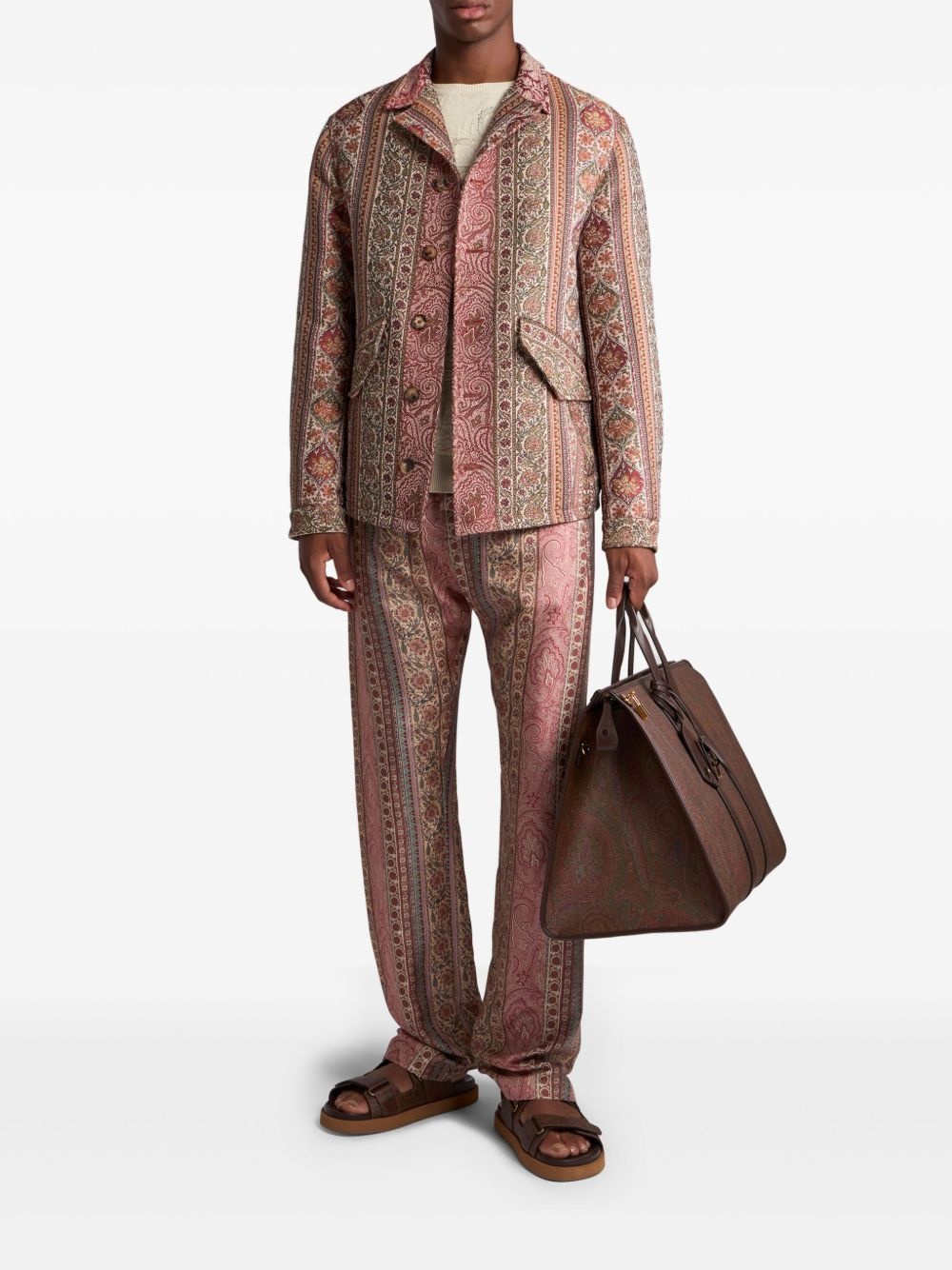 printed shirt jacket - 2