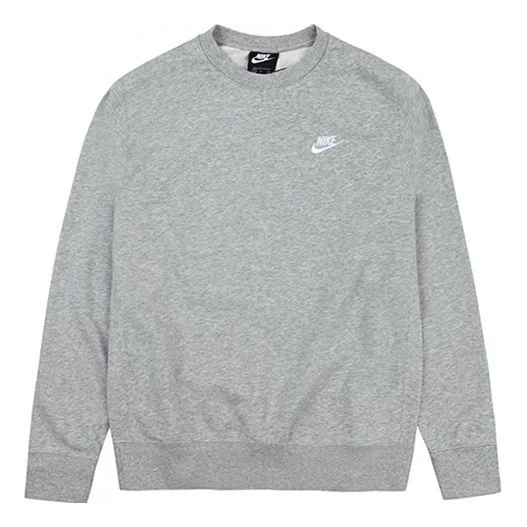Nike Men's Sportswear Club Crw Casual Sport Round NeckLong Sleeve Shirt Men's Grey BV2666-063 - 1