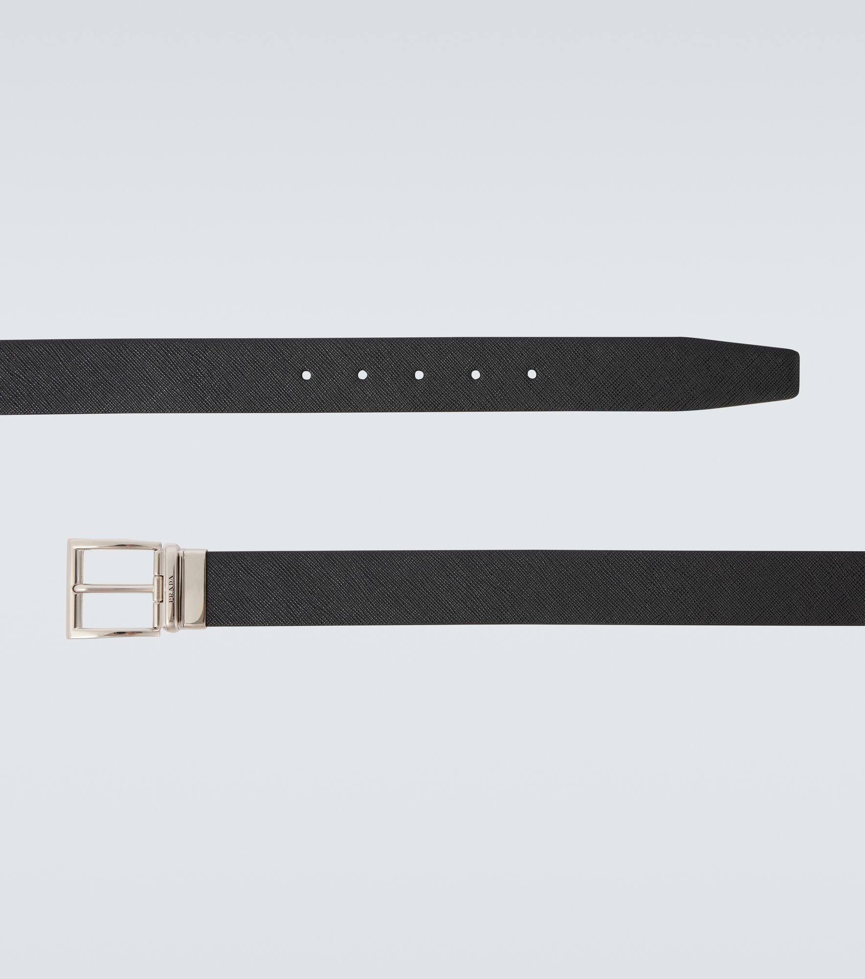 Saffiano reversible leather belt - 4