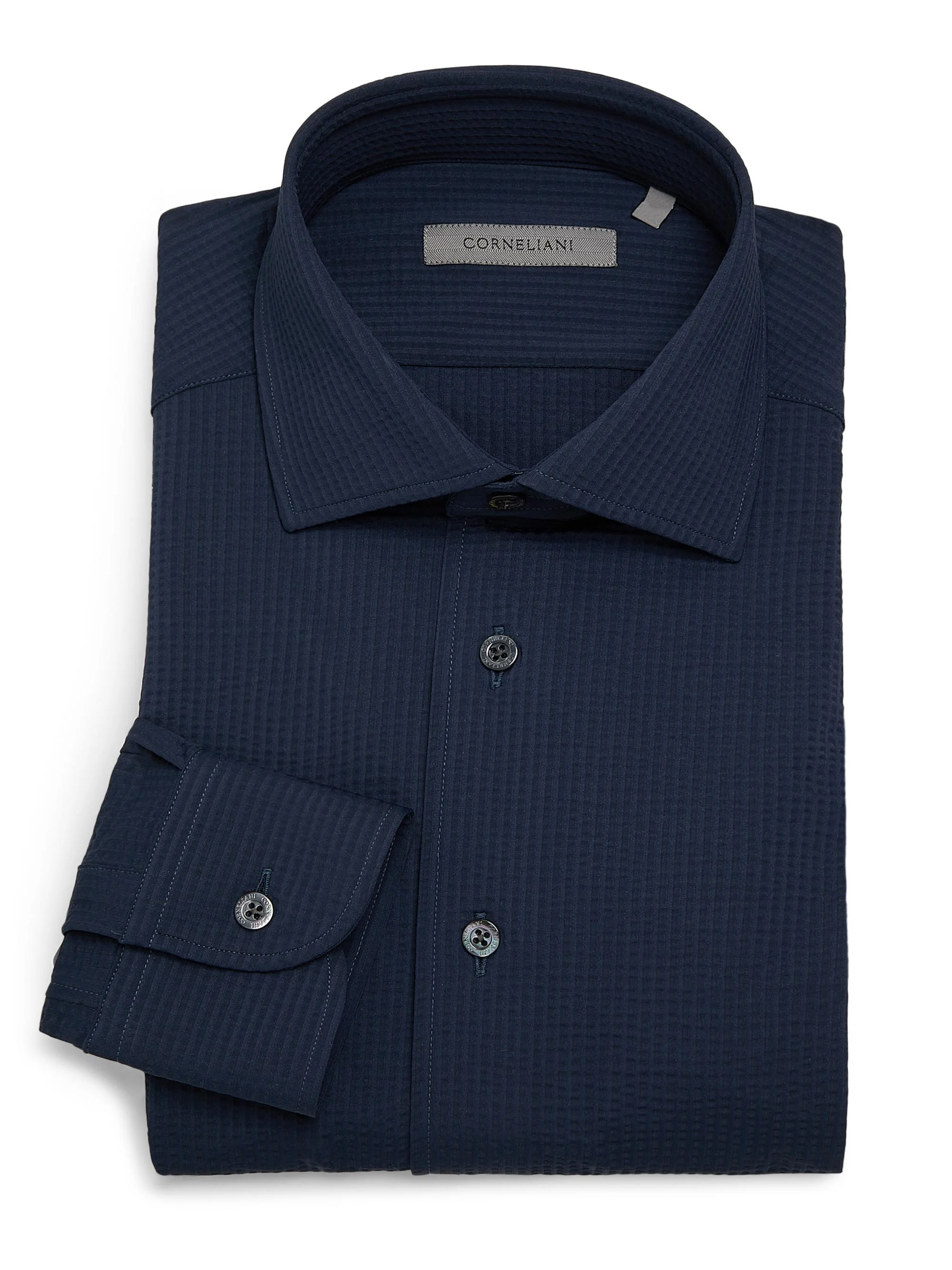 Men's Performance Seersucker Shirt - Navy Seersucker - 1
