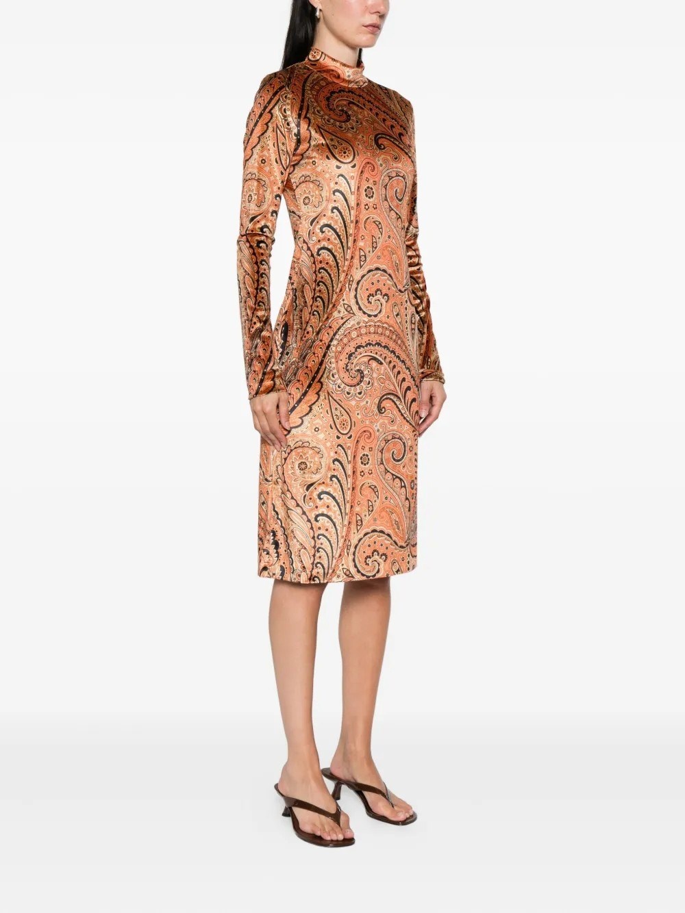 PAISLEY PRINT DRESS - 4