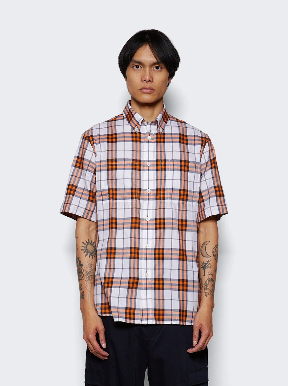 Taxham Short Sleeve Shirt Optic White Check - 3