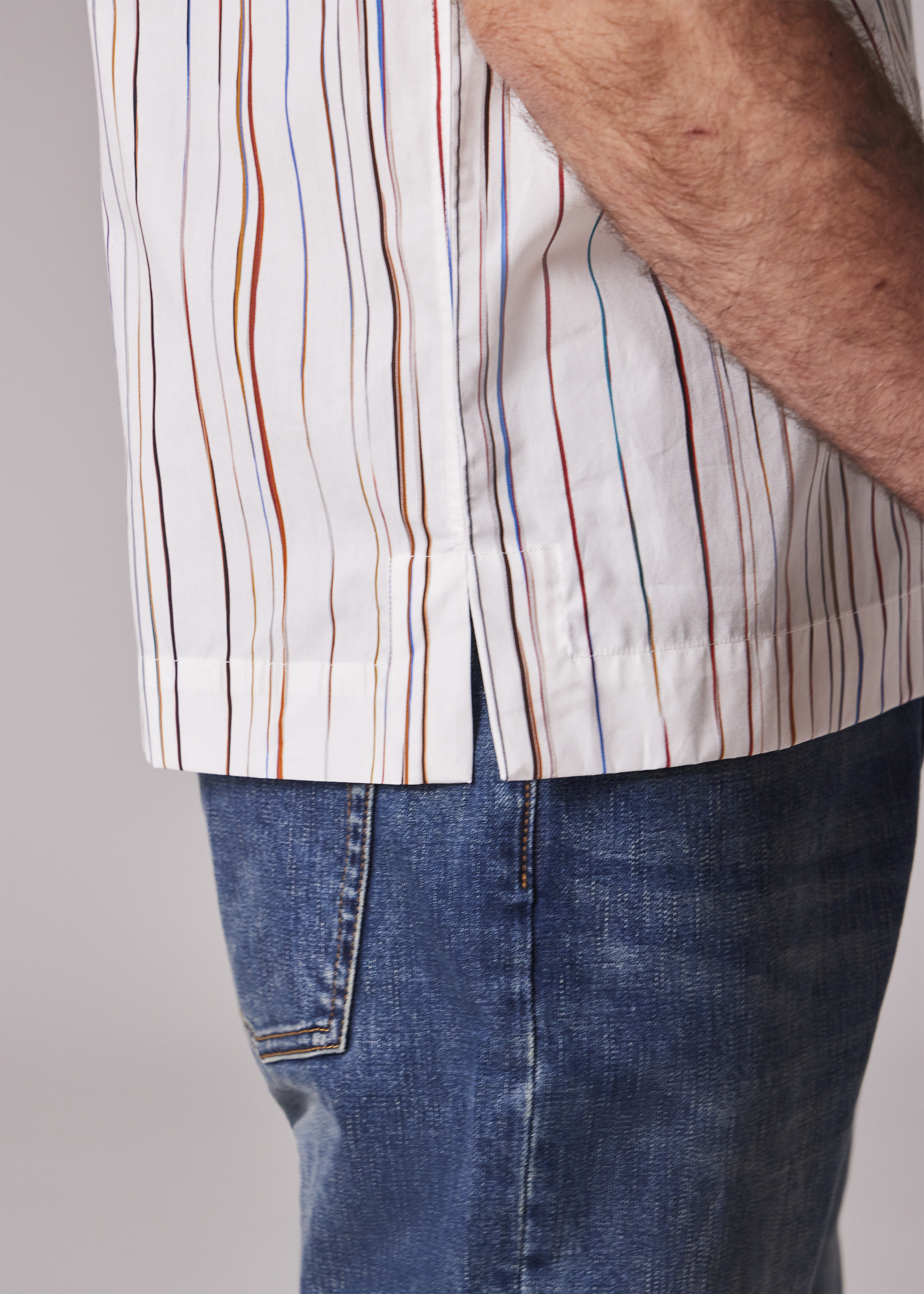 White 'Signature Pinstripe' Short-Sleeve Shirt - 8