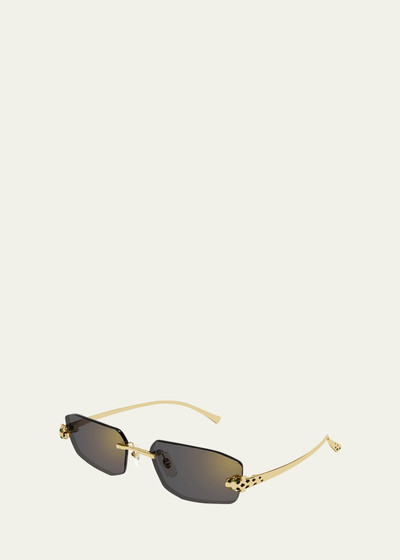Cartier Rimless Metal Cat-Eye Sunglasses outlook