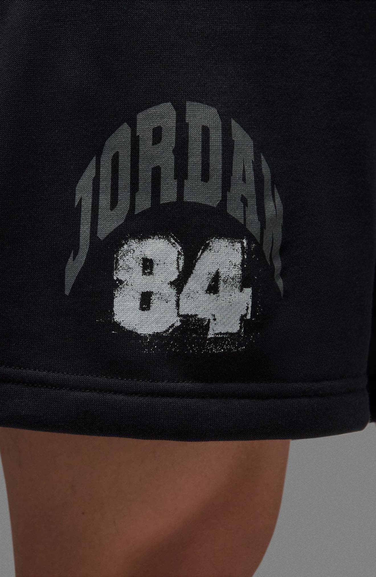 Jordan Collegiate Fleece Shorts in Black/Sail at Nordstrom - 5